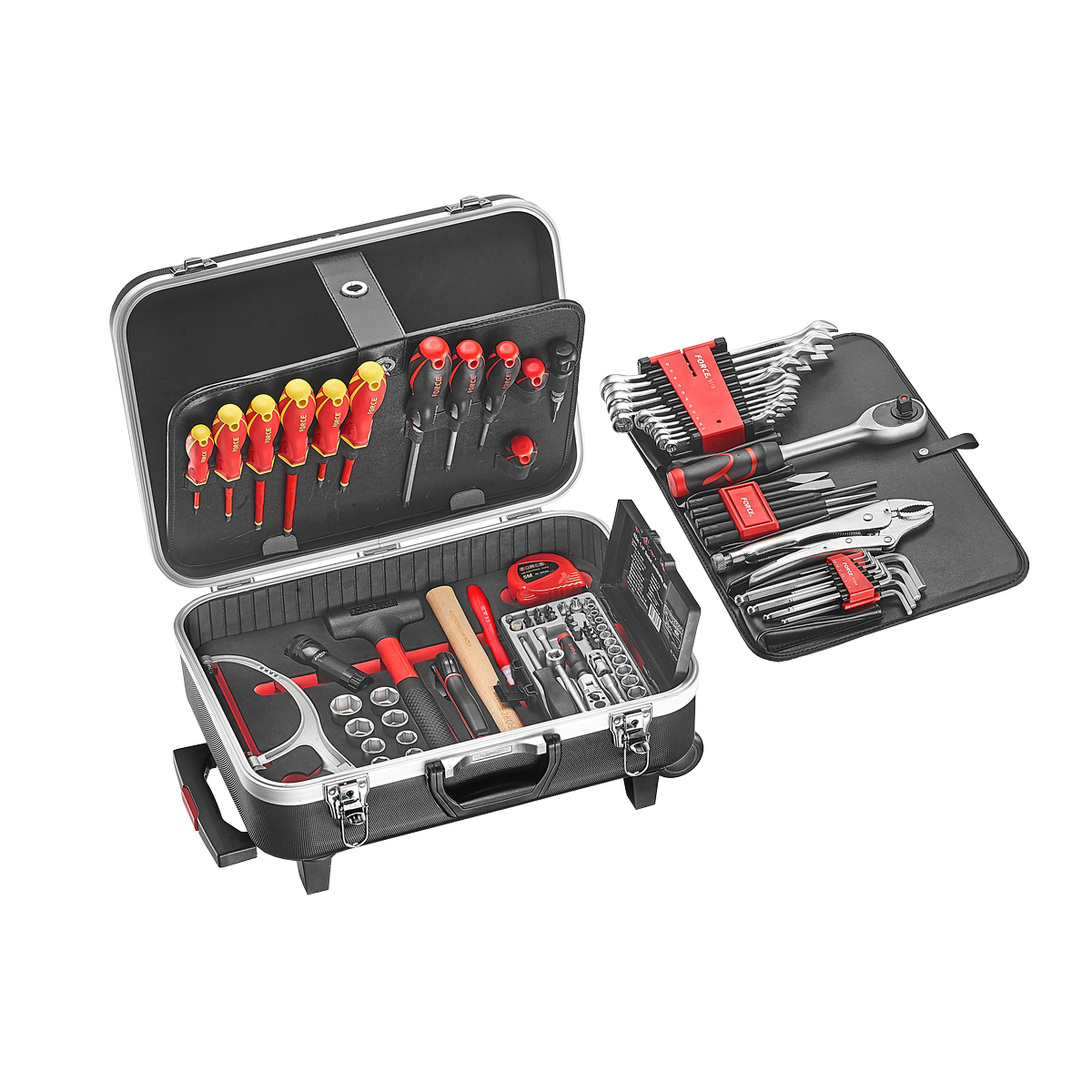 Black suitcase with 107pc tools