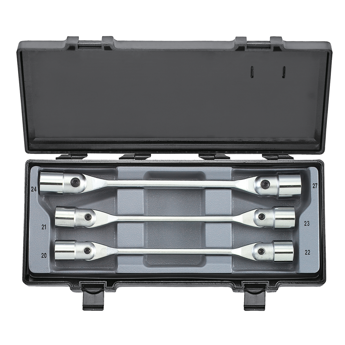 3pc Hinged socket wrench set