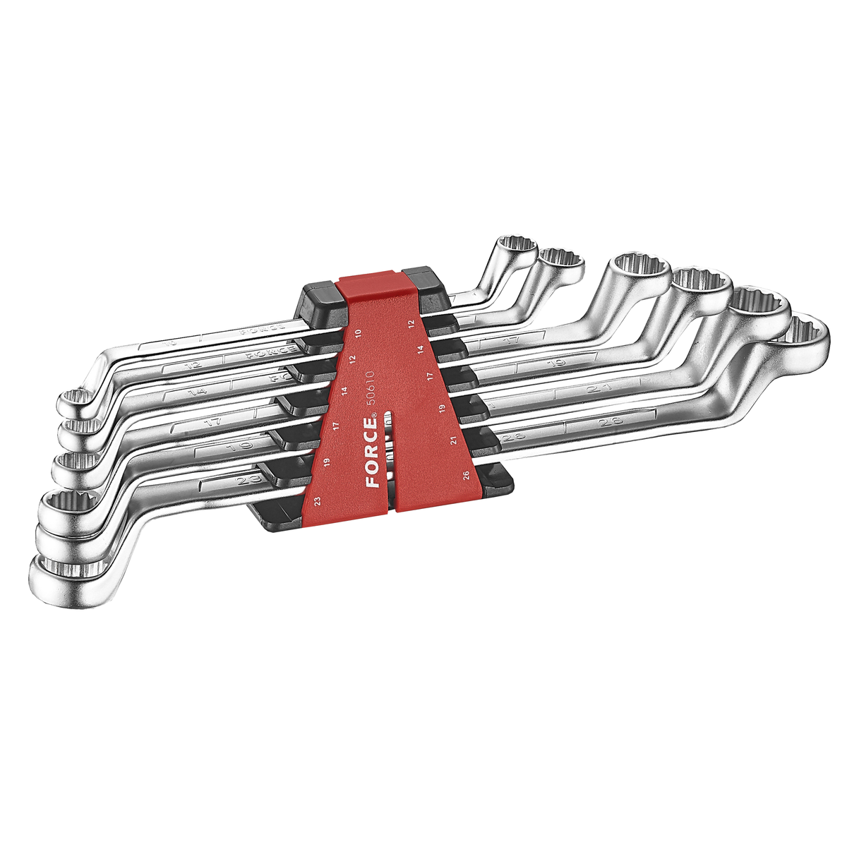 6pc 75º Offset ring wrench set
