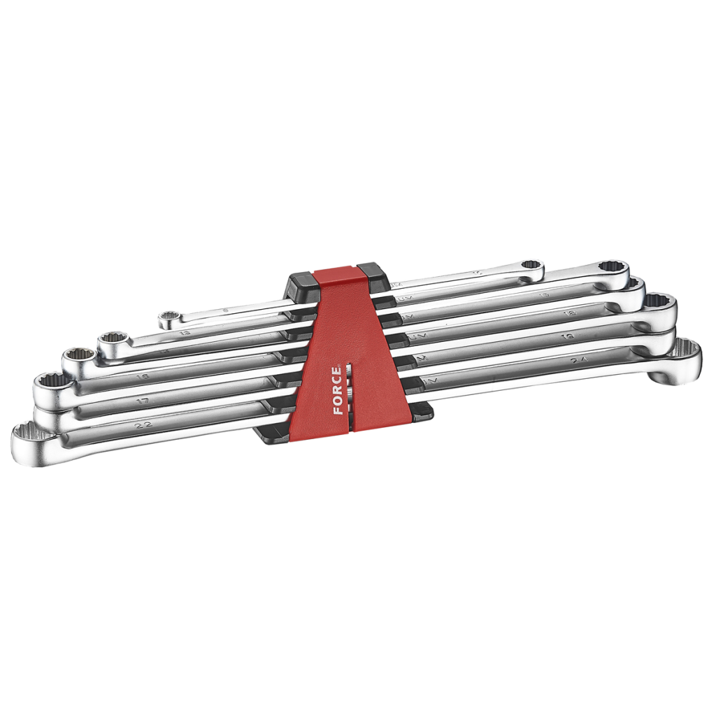 6pc Extra-long flat ring wrench set