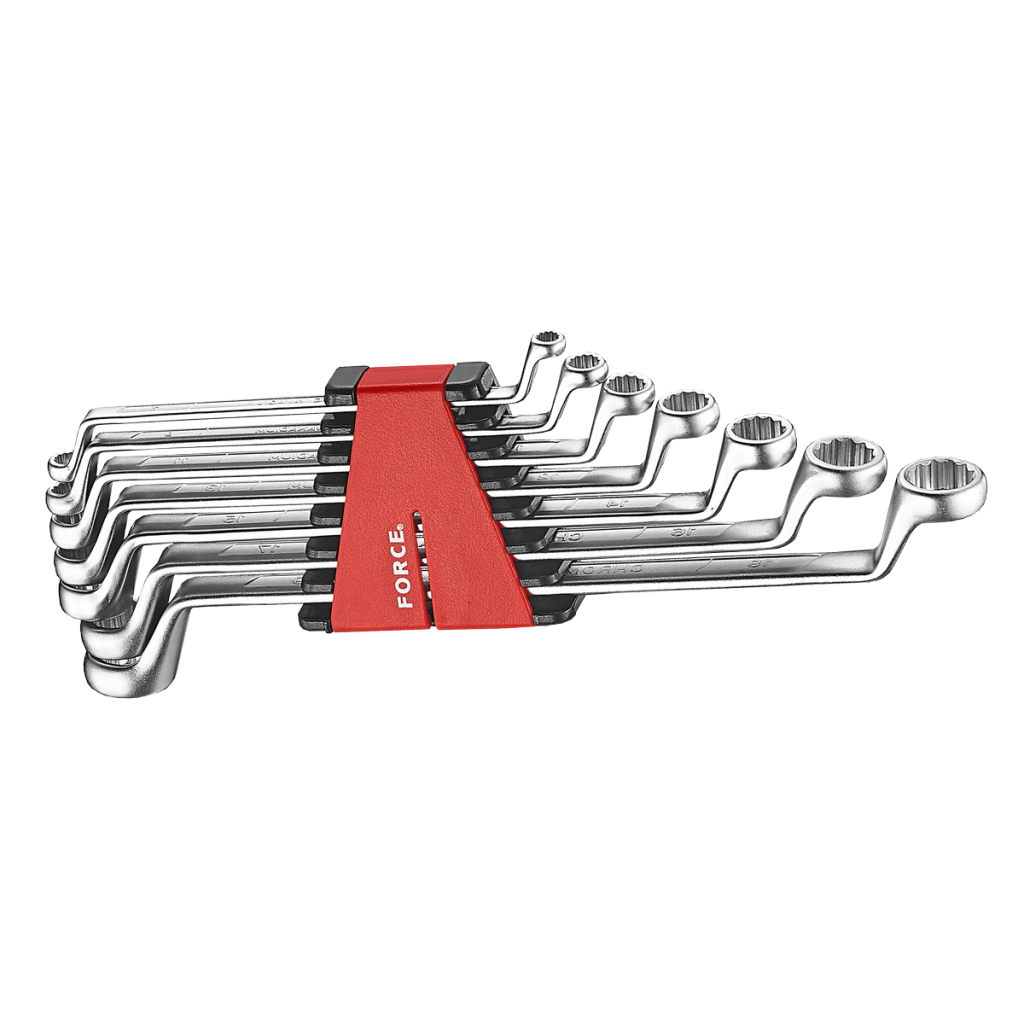 7pc 75º Offset ring wrench set