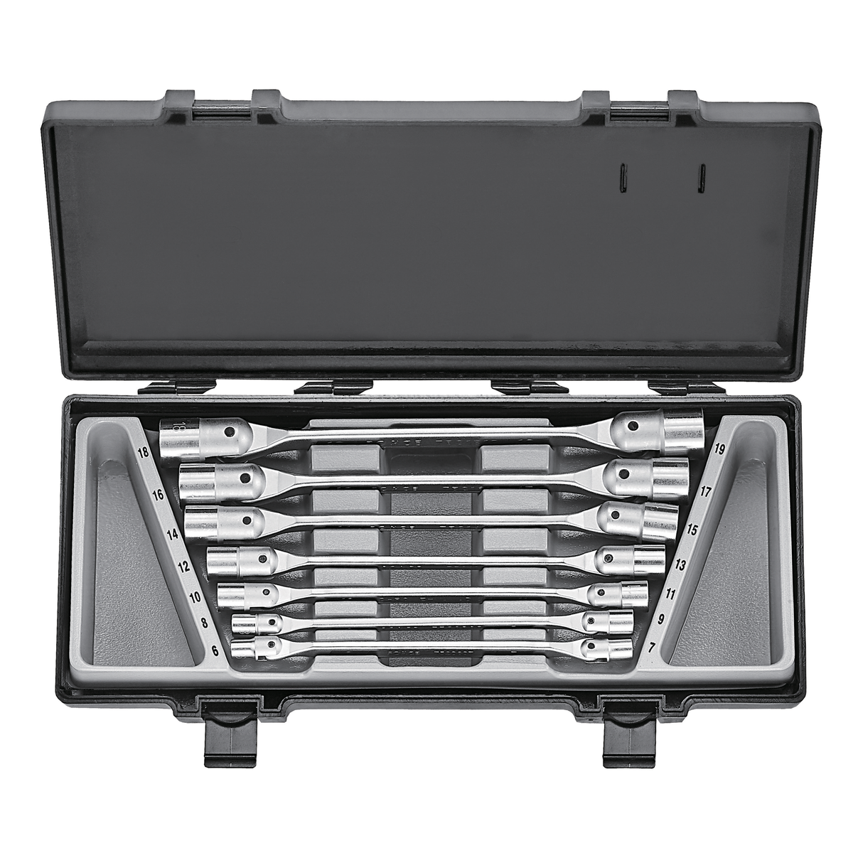 7pc Hinged socket wrench set
