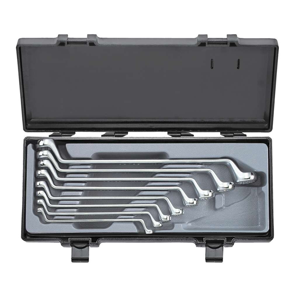 8pc 75º Offset ring wrench set