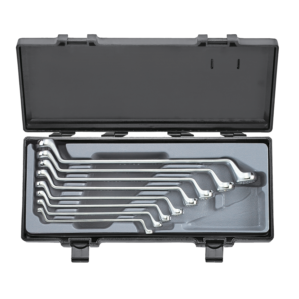 8pc 75º Offset ring wrench set