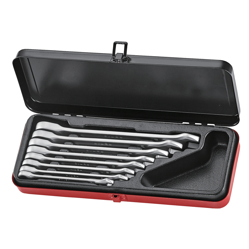 8pc Flat ratchet wrench set (SAE)