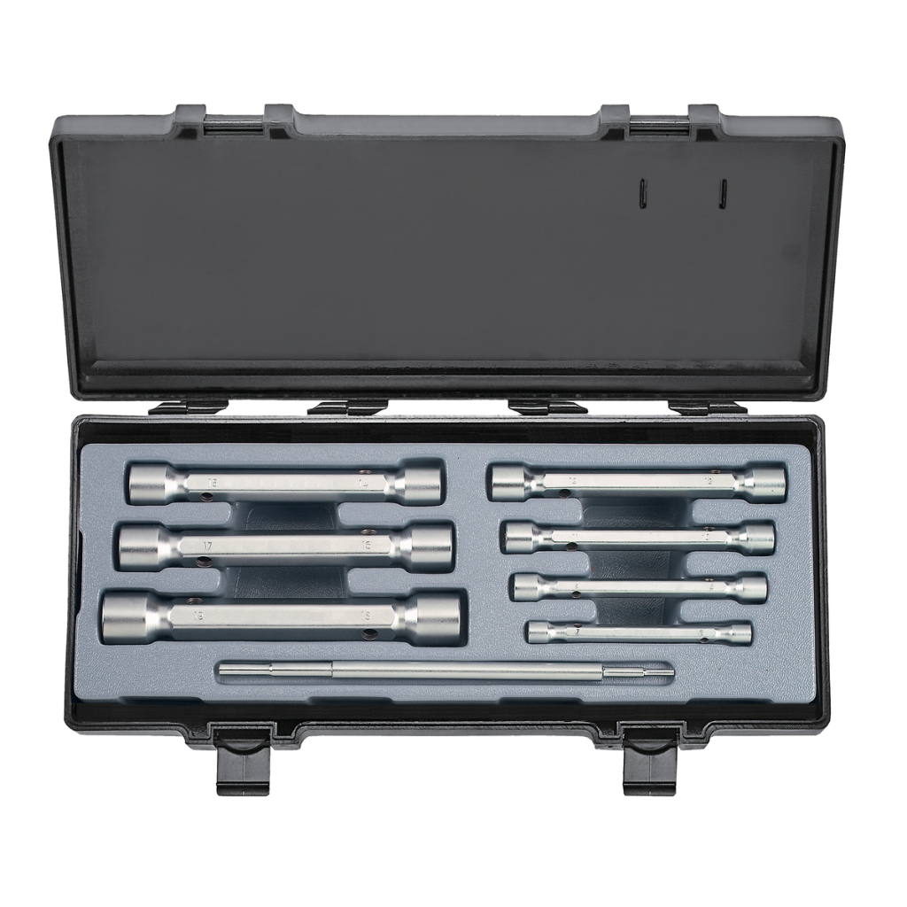 8pc Double ended 6pt.-6pt. socket wrench set