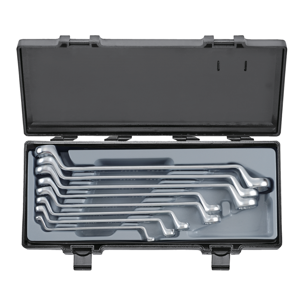 8pc 75º Offset ring wrench set (SAE)