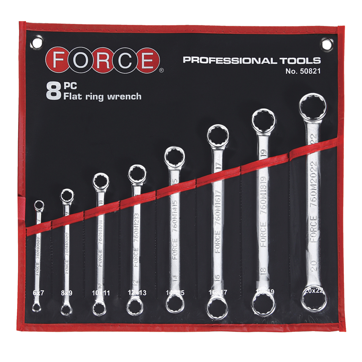 8pc Flat ring wrench set