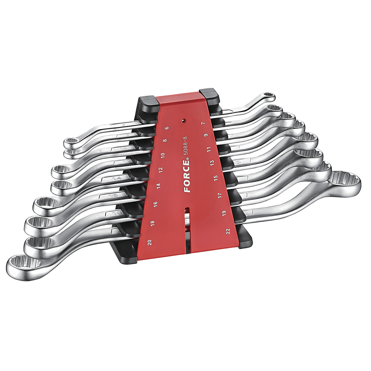 8pc 45º Offset ring wrench set