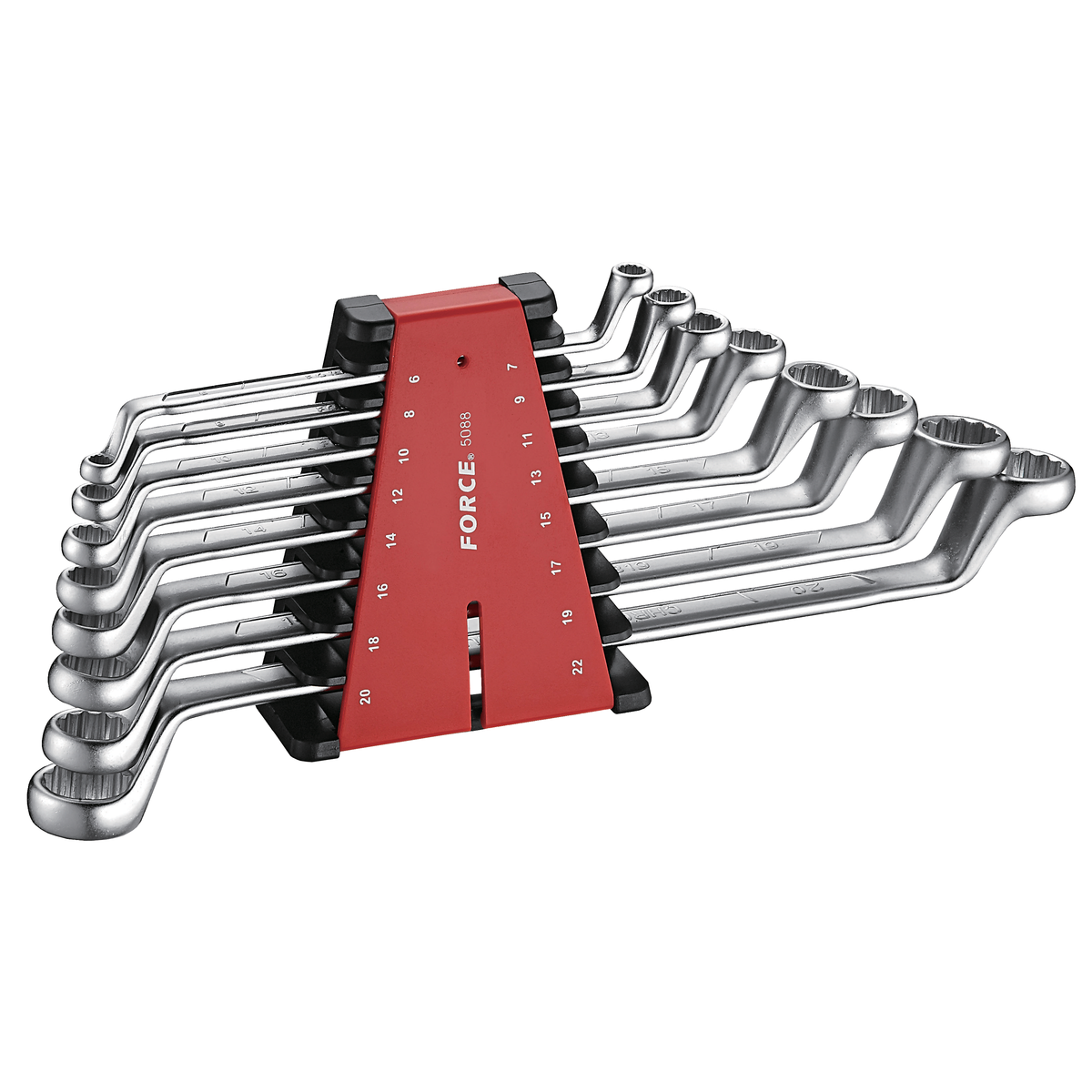 8pc 75º Offset ring wrench set
