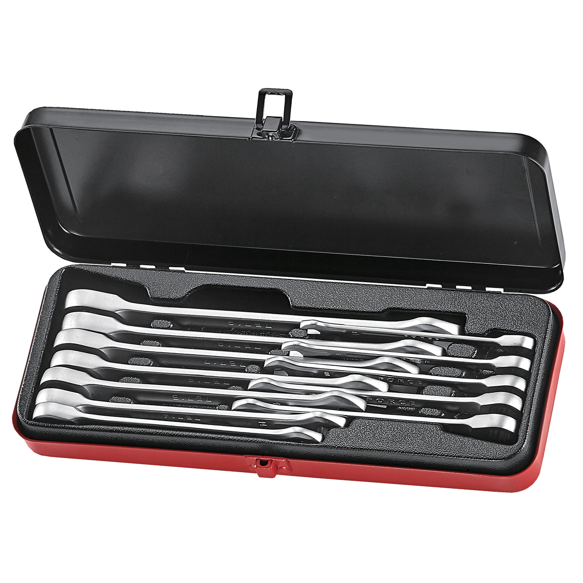 12pc Flat ratchet wrench set