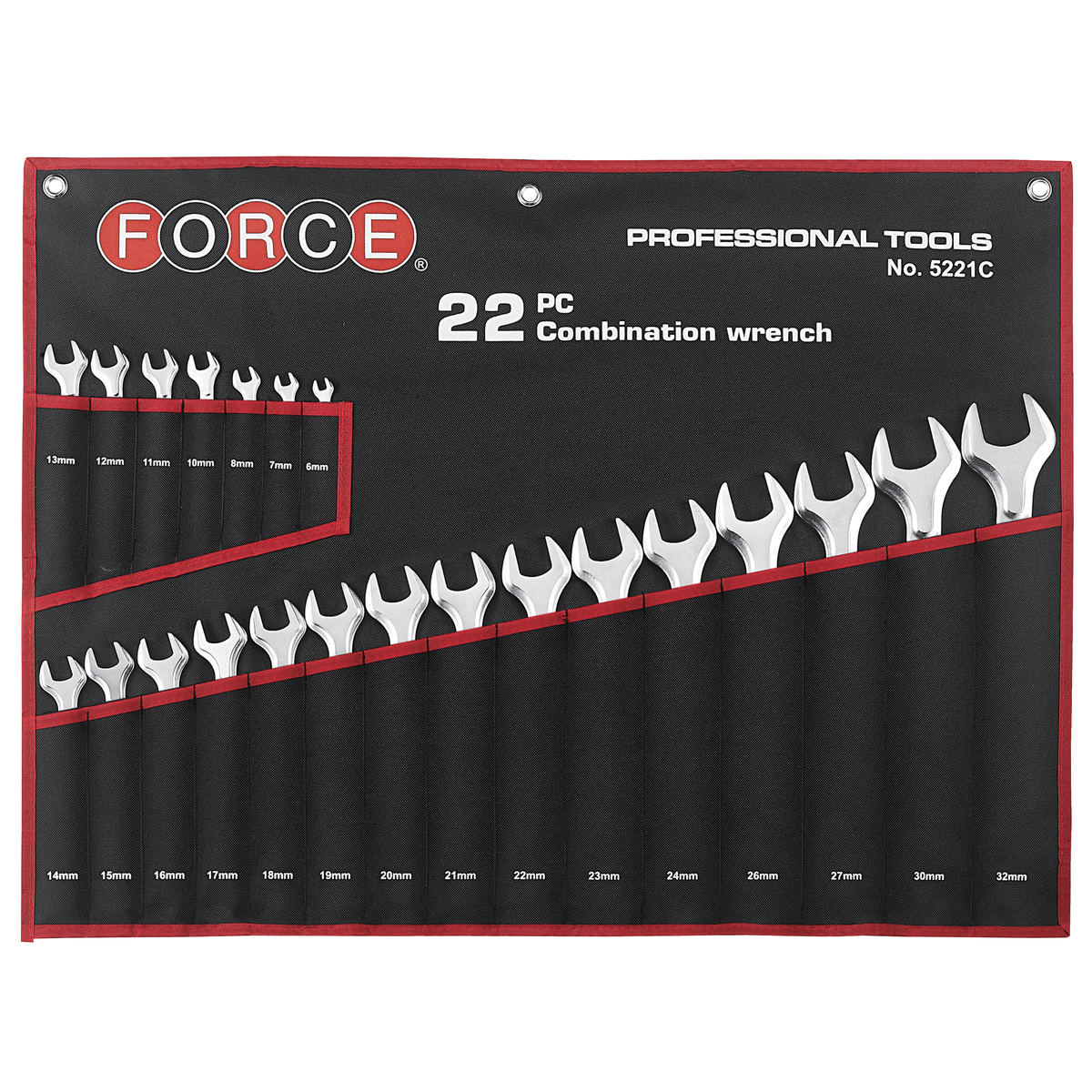 22pc Combination wrench set