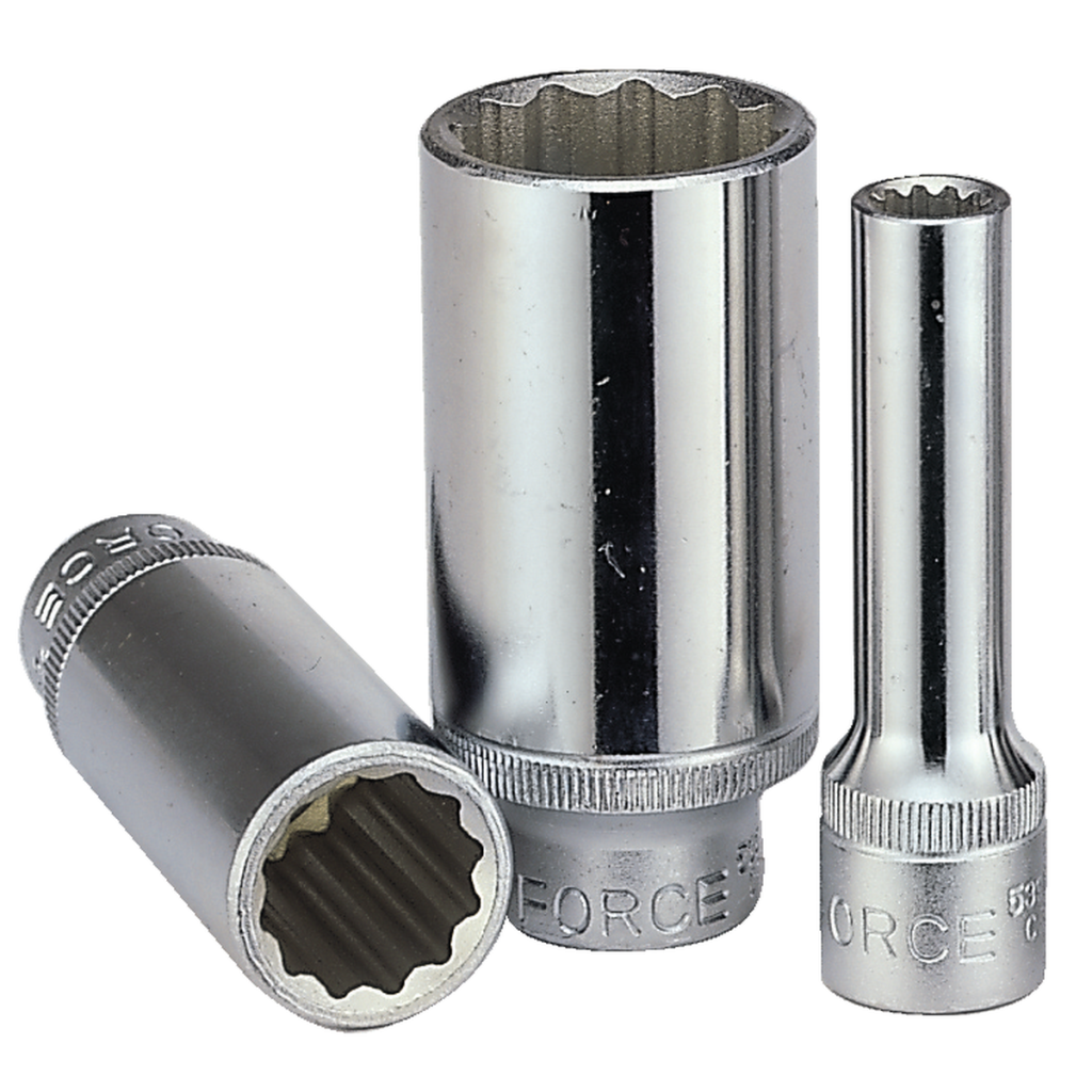 3/8"DR. 12pt. Flank Deep Socket