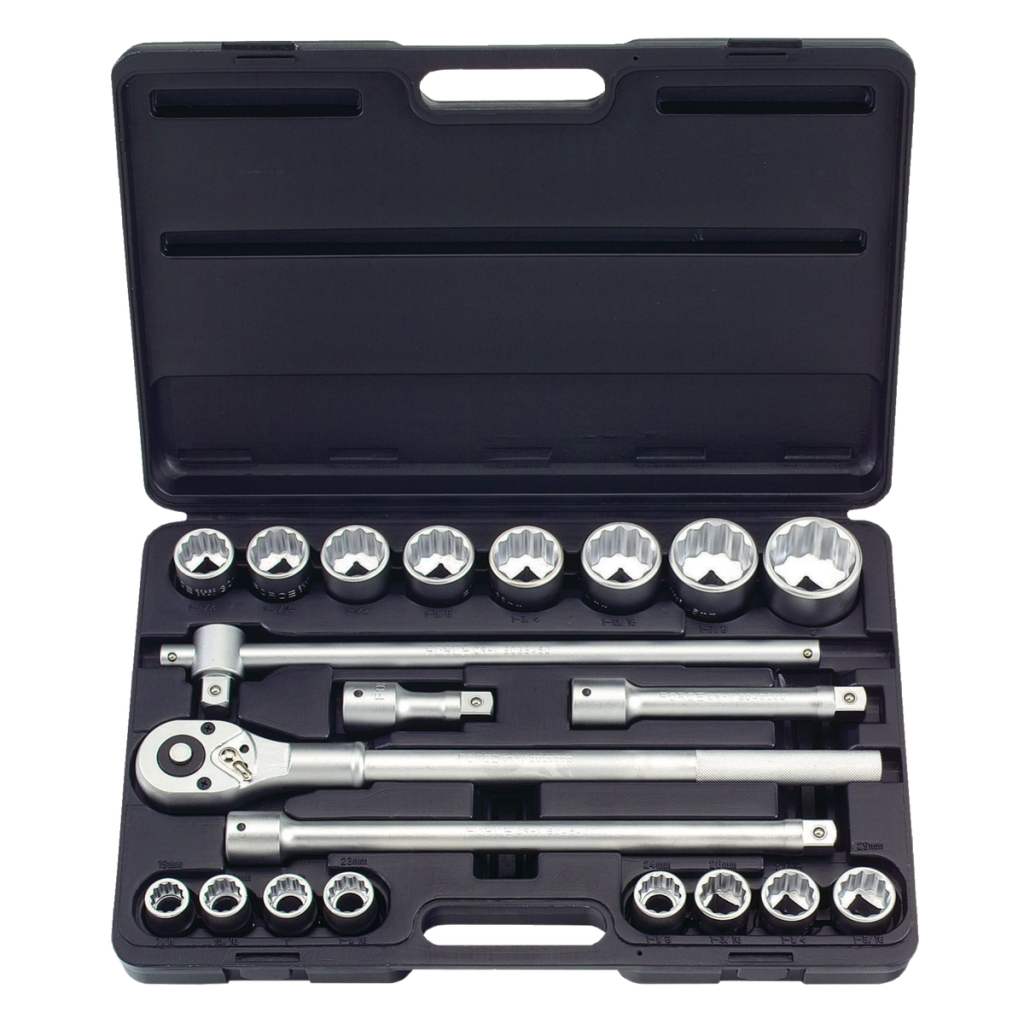 21pc 3/4"DR. 12pt. Flank Socket Combination Set (SAE)