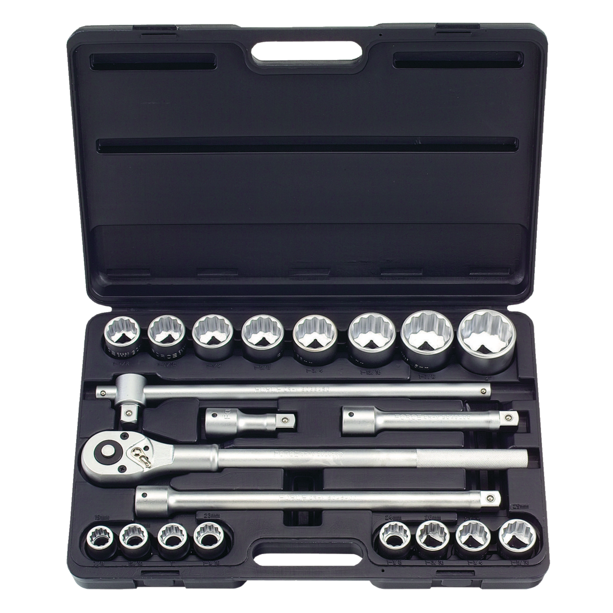 21pc 3/4"DR. 12pt. Flank Socket Combination Set (SAE)
