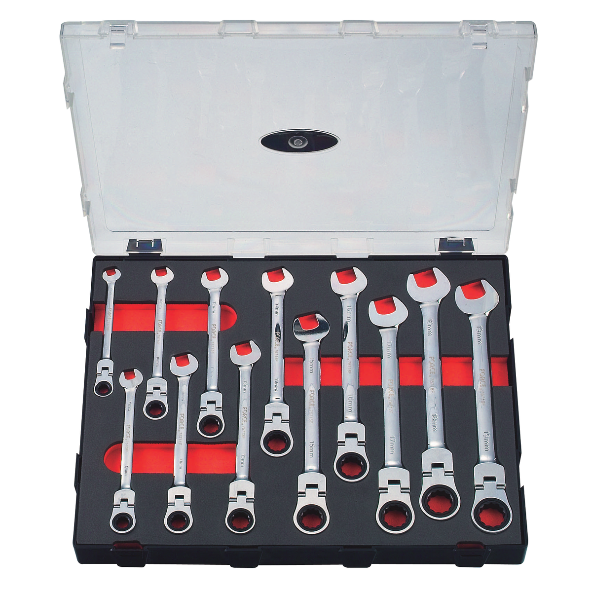 12pc Flexible ratchet wrench set