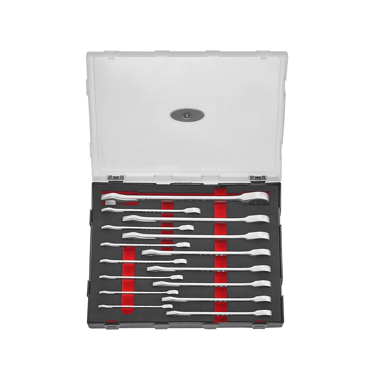 15pc Flat ratchet wrench set