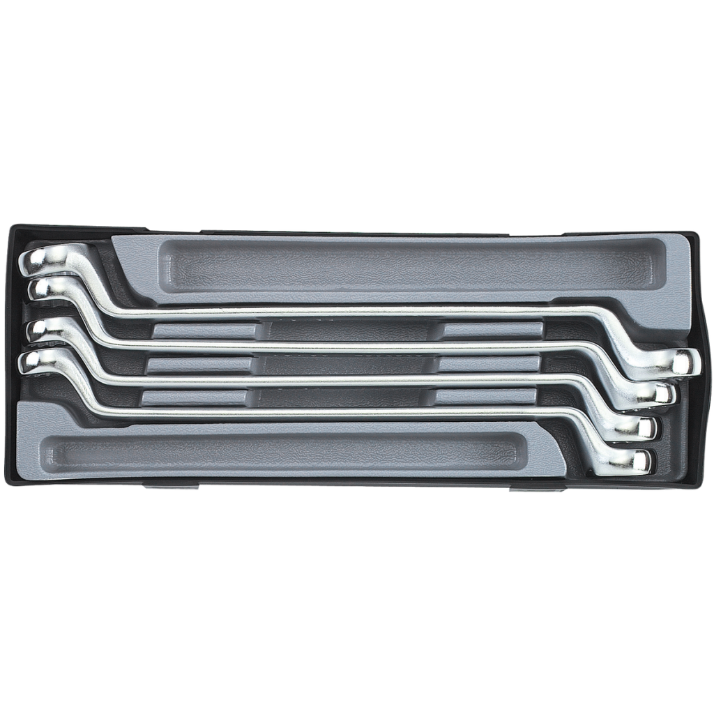 4pc 75º Offset ring wrench set