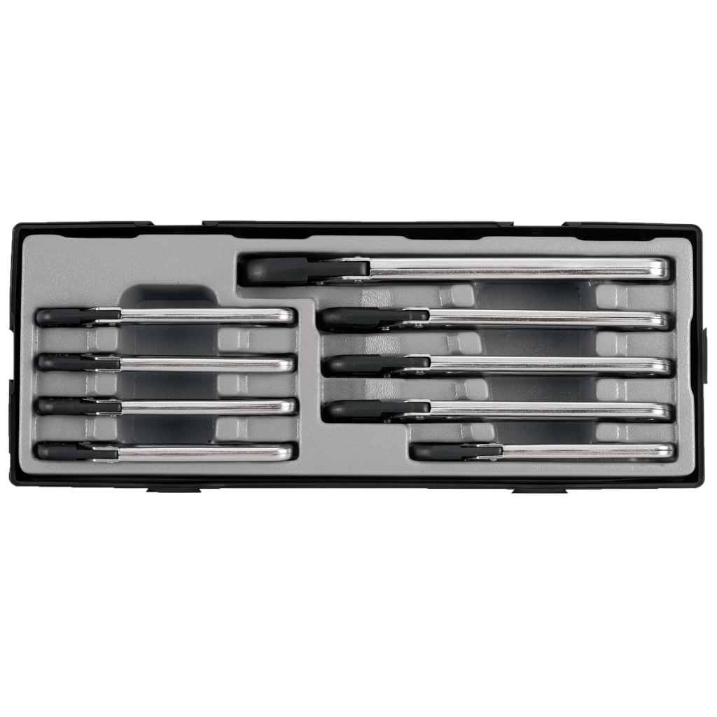 9pc Ratchet flare nut wrench set