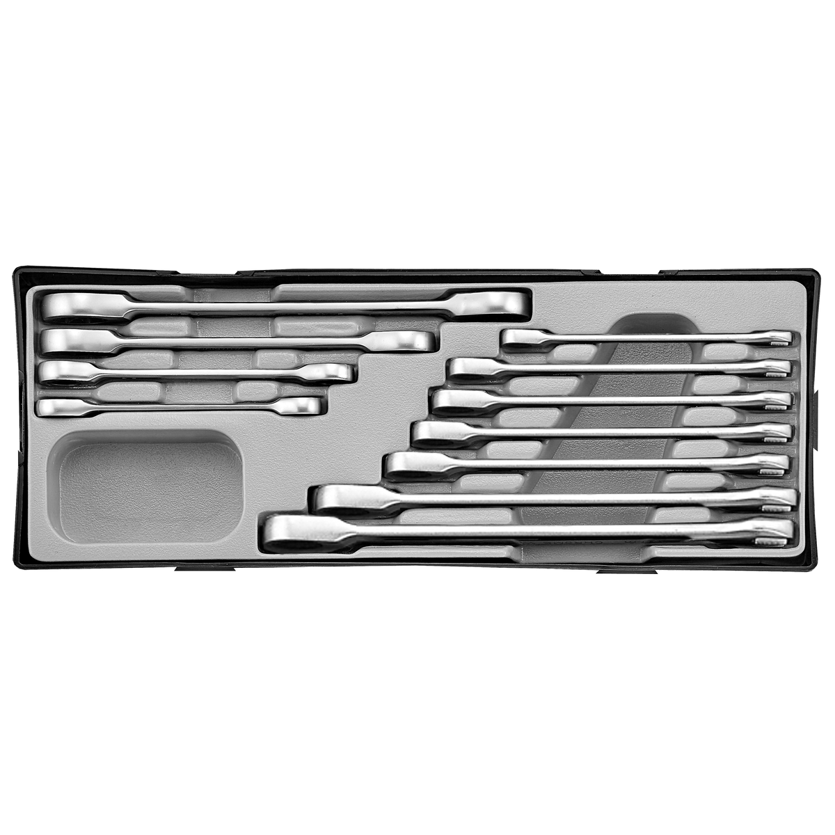 11pc Flat ratchet combination & star wrench set
