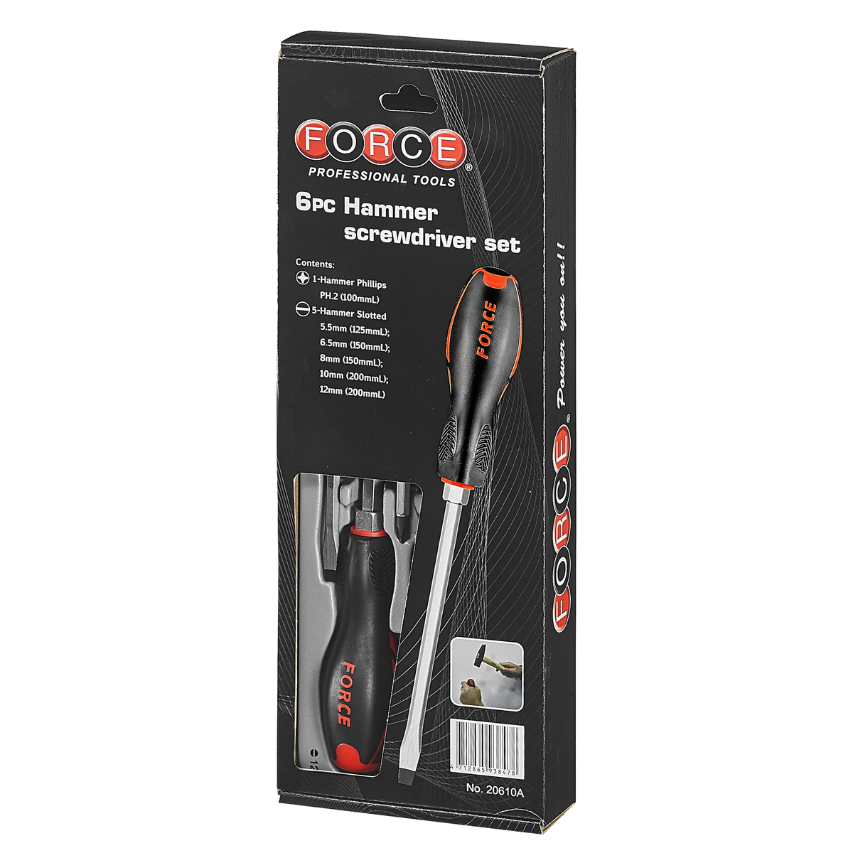 6pc Hammer screwdriver set