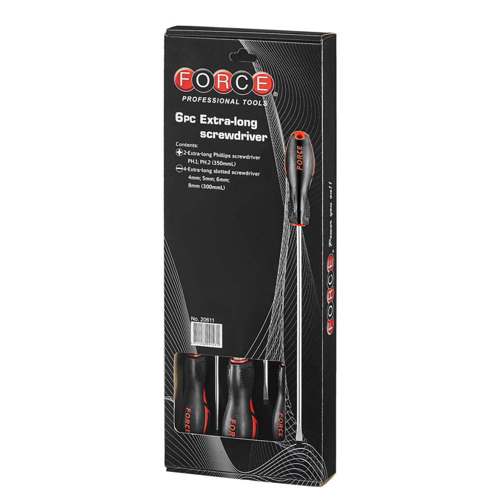 6pc Extra-long screwdriver set