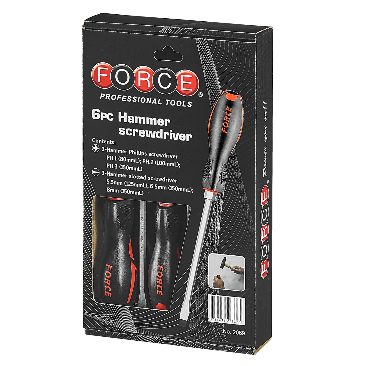 6pc Hammer screwdriver set