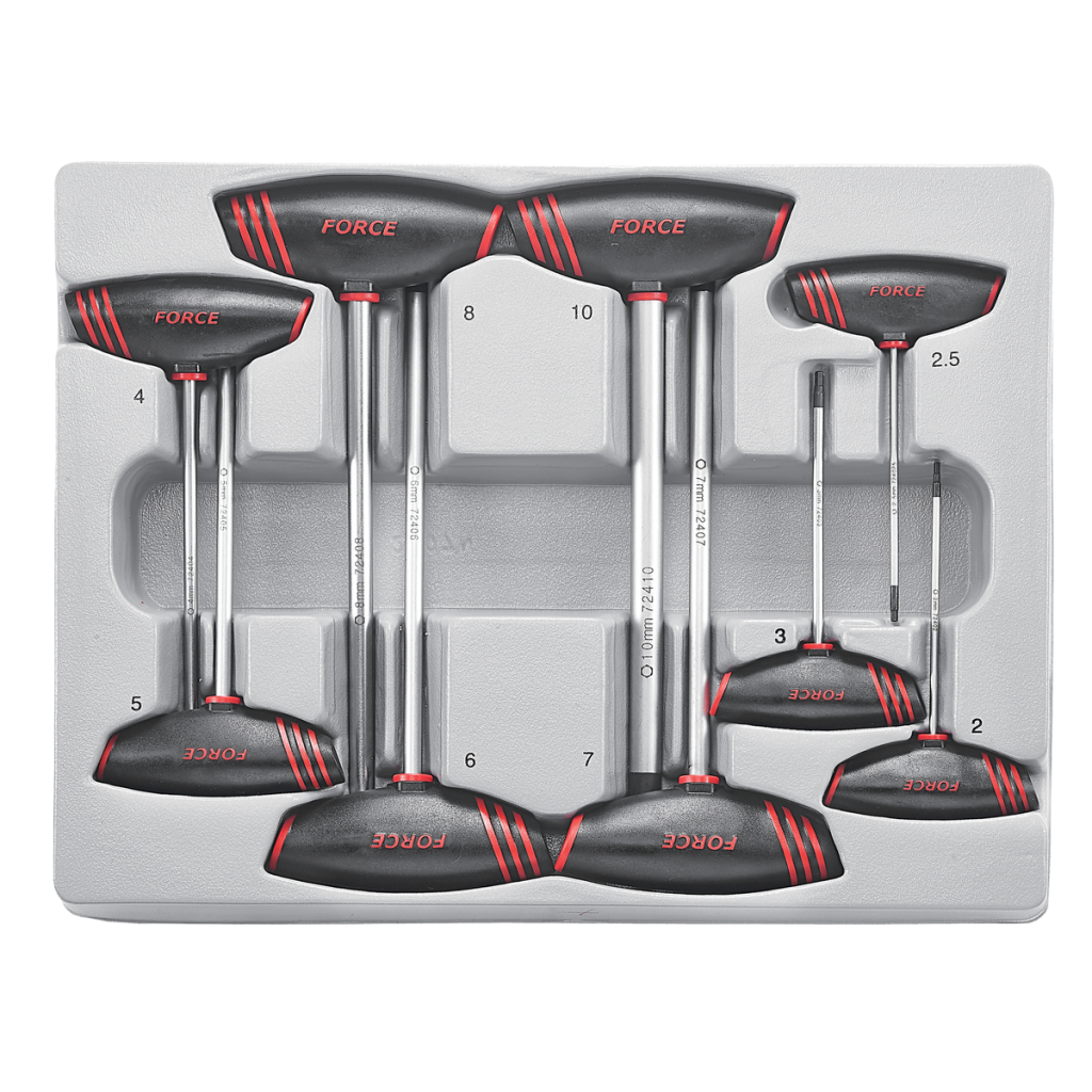 9pc T-handle hex key set