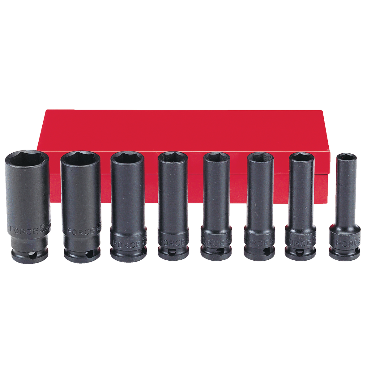 8pc 3/8"DR. 6pt. Flank deep impact socket set (SAE)