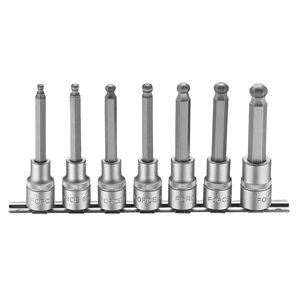 7pc 1/2"DR. Hex ball point socket bit set
