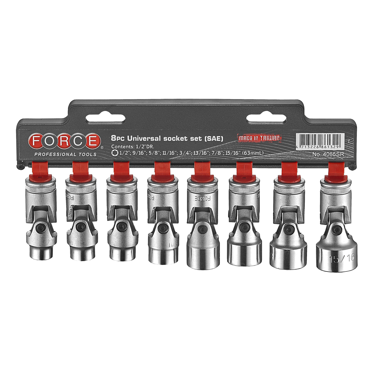 8pc 1/2"DR. Universal socket set (SAE)