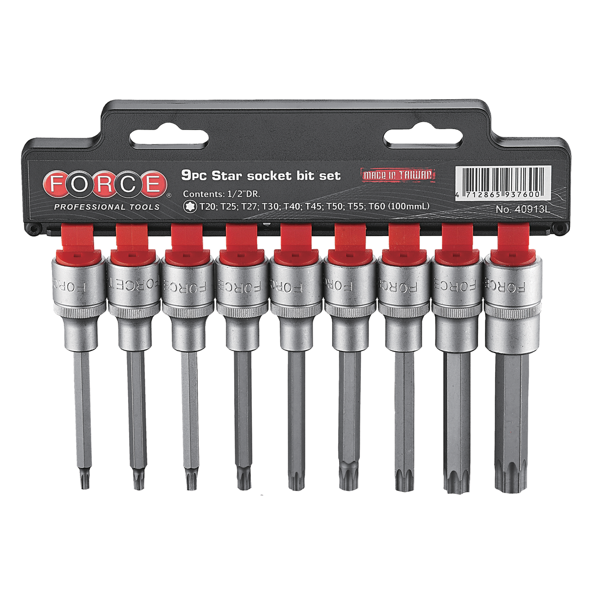 9pc 1/2"DR. Star socket bit set