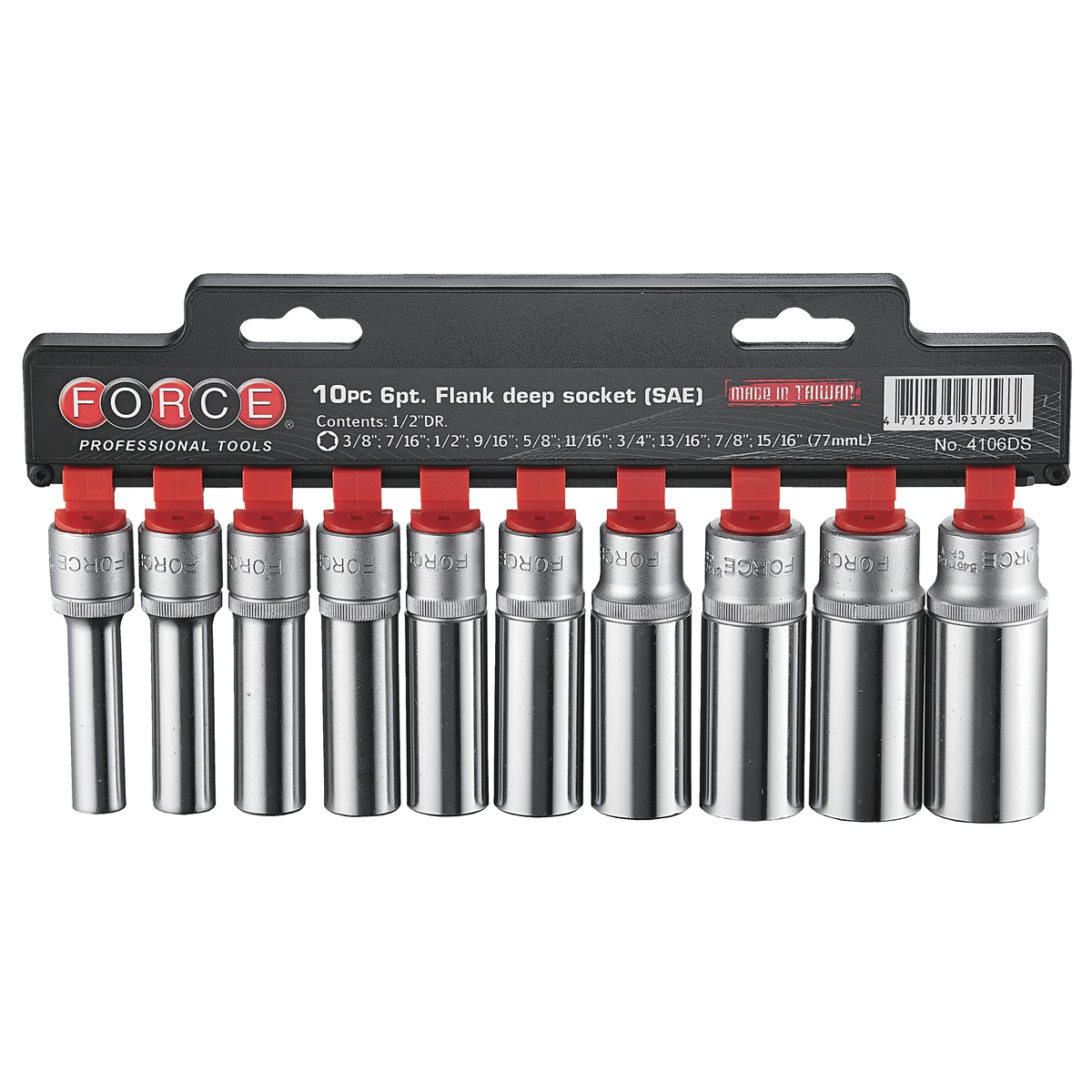 10pc 1/2"DR. Deep socket set (SAE)