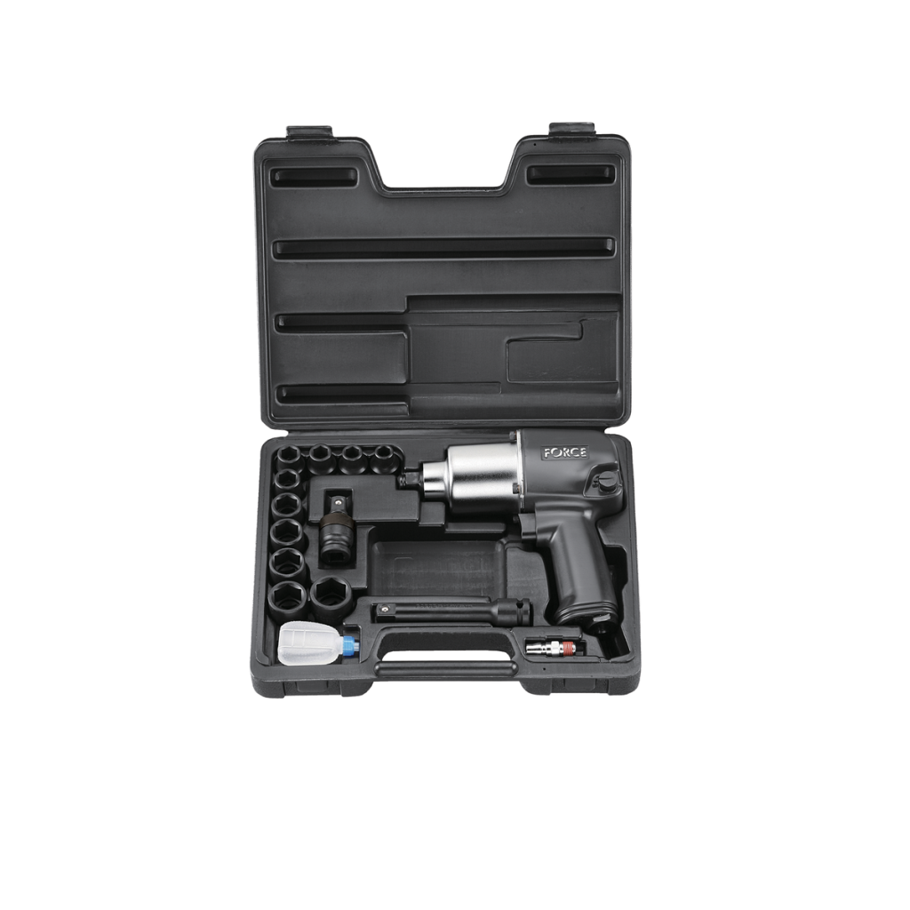 15pc 1/2"DR. Impact wrench & socket set