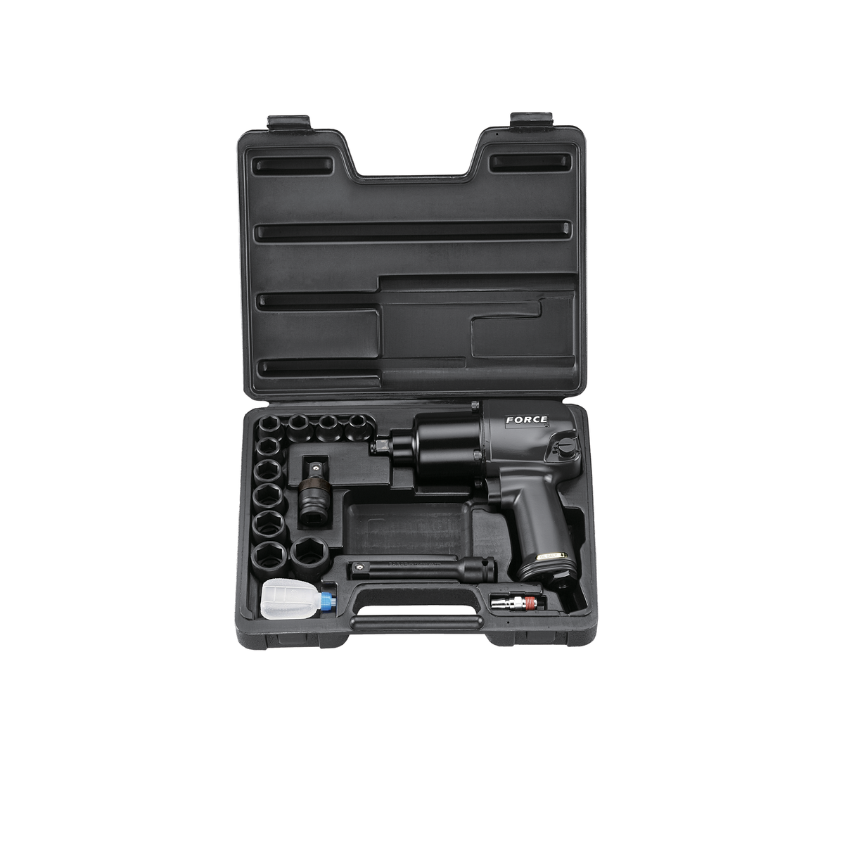 15pc 1/2"DR. Impact wrench & socket set