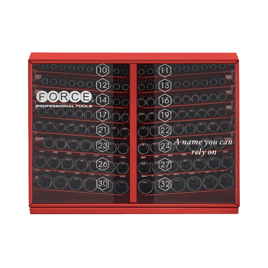 145pc 1/2"DR. 6pt. Flank deep impact socket set
