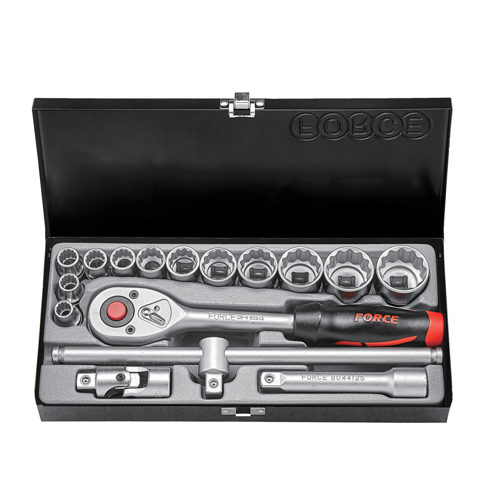 17pc 1/2"DR. Socket combination set