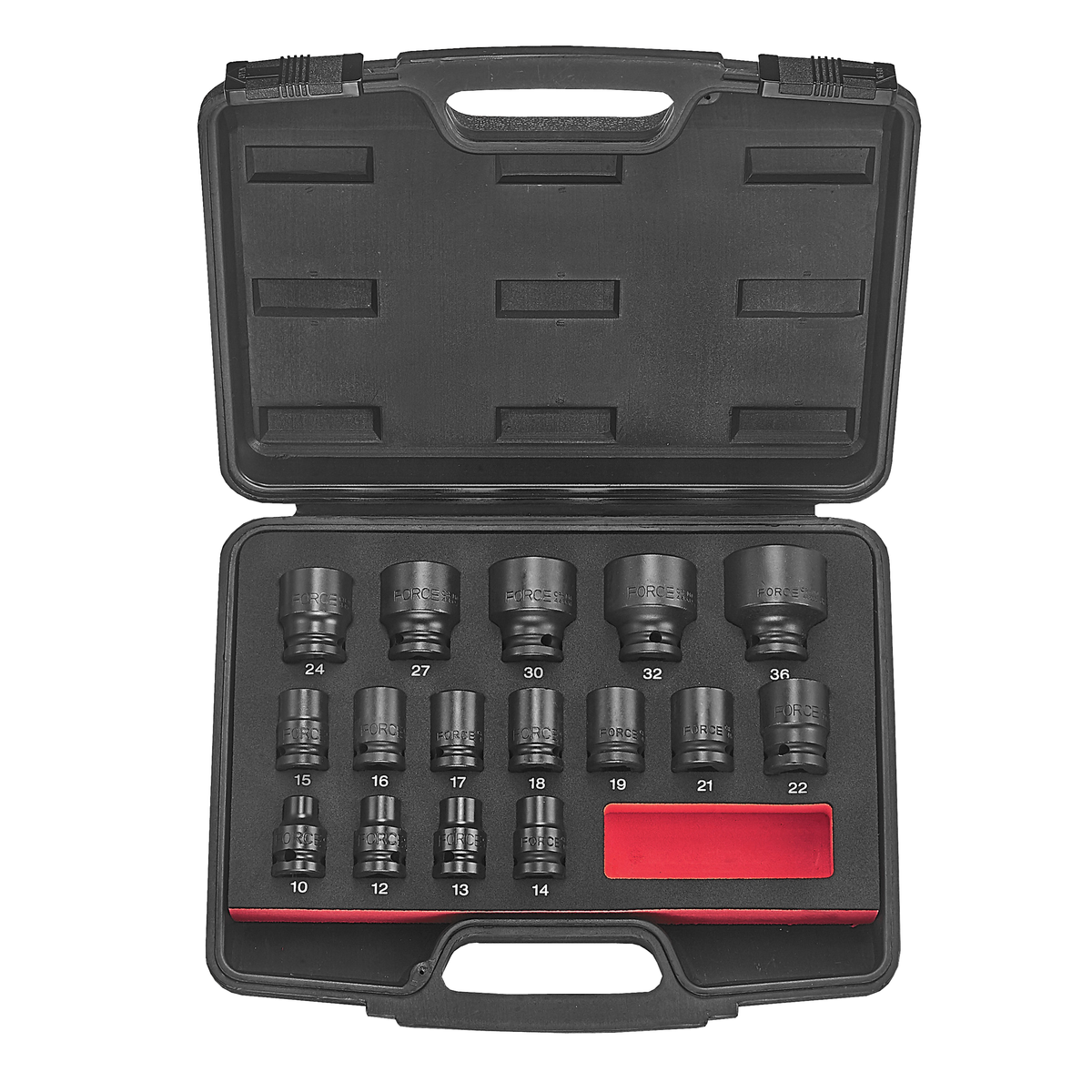 16pc 1/2"DR. 6pt. Flank impact socket set