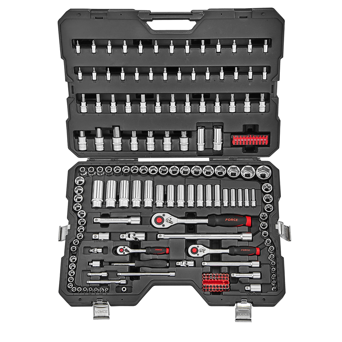 180pc 1/4" & 3/8" & 1/2" Socket combination set
