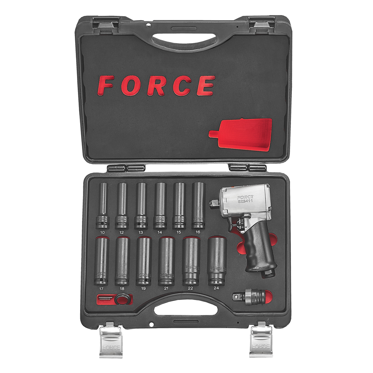 18pc 1/2"DR. Impact wrench & socket set