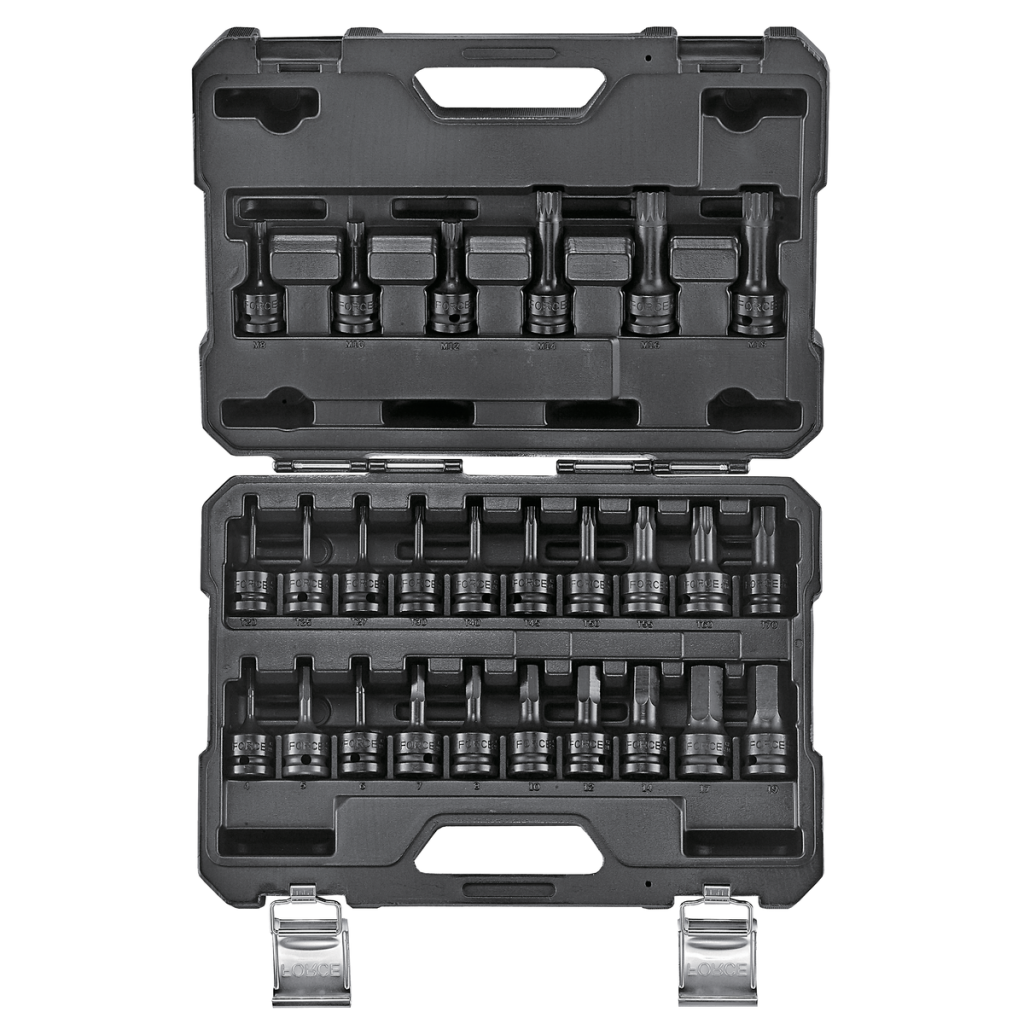 26pc 1/2"DR. Impact socket bit set (one-piece)