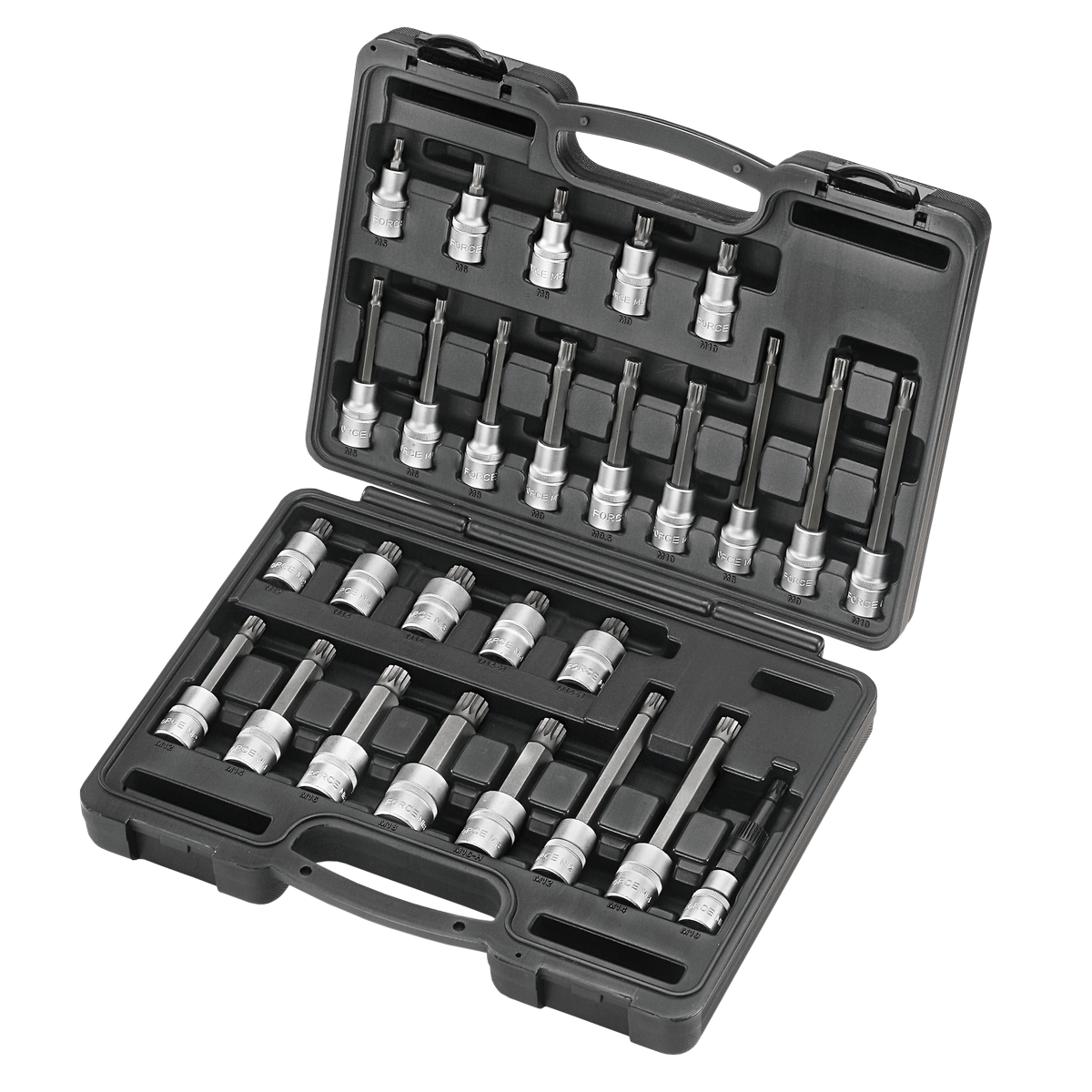 28pc 1/2"DR. Spline socket bit set