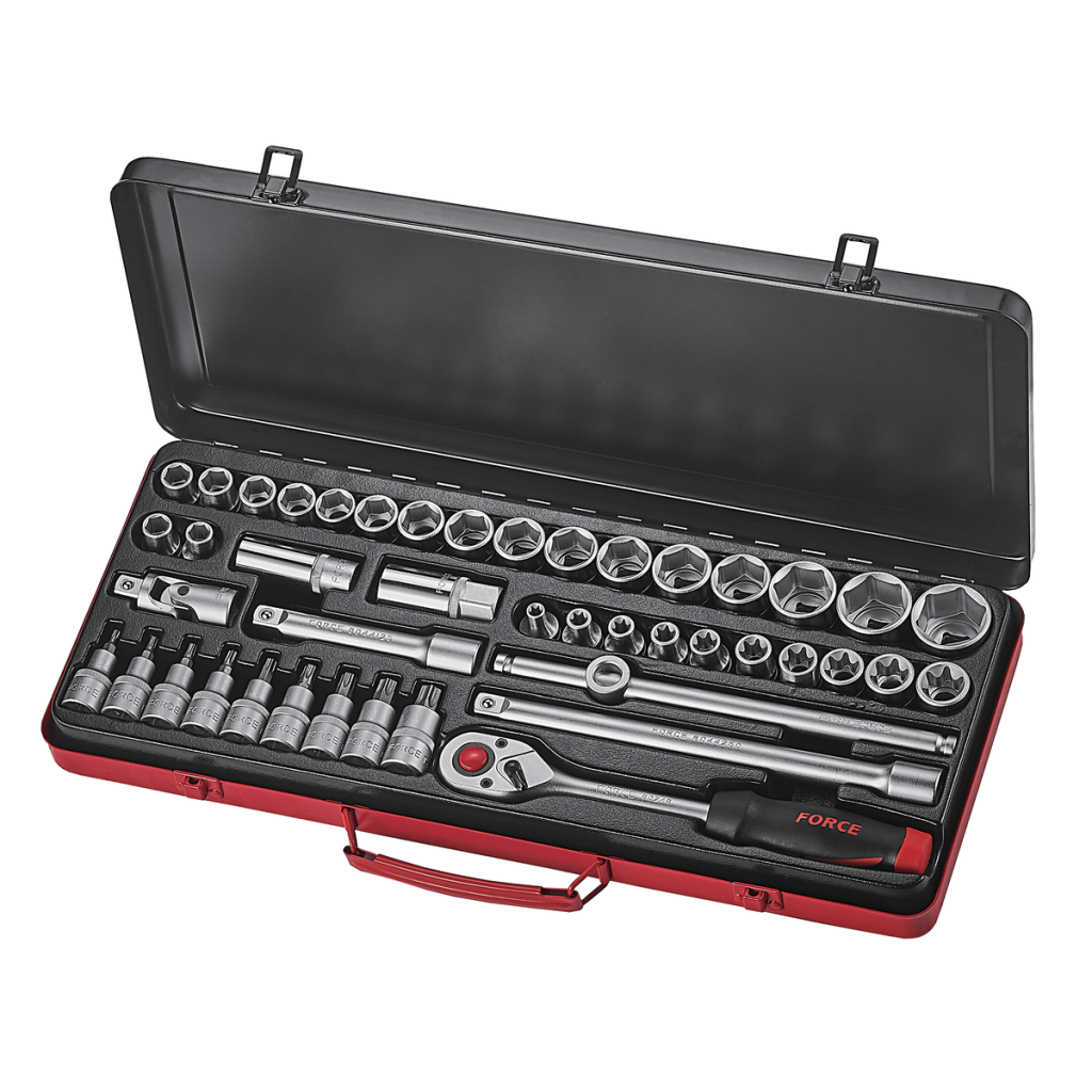 44pc 1/2"DR. 6pt. Flank & star socket combination set