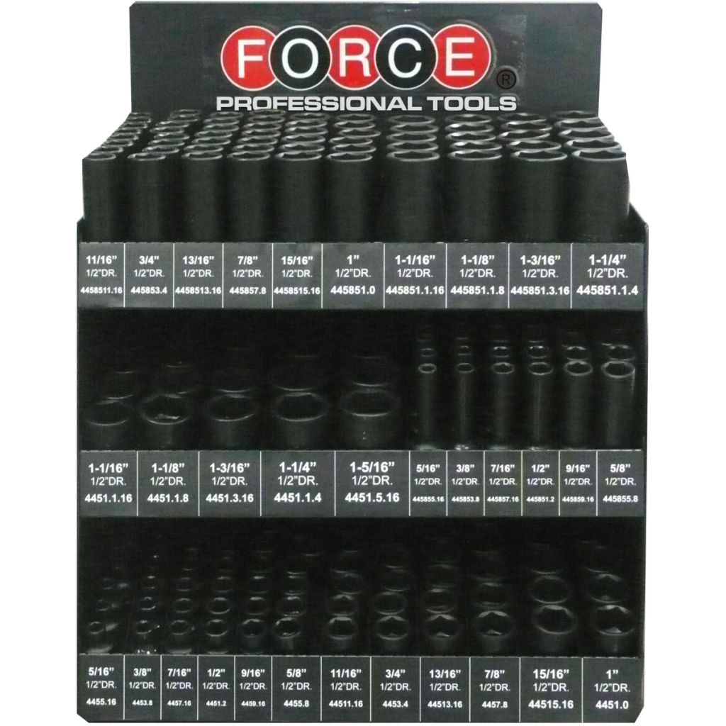 3-Layer socket display shelf with 460pc socket bits