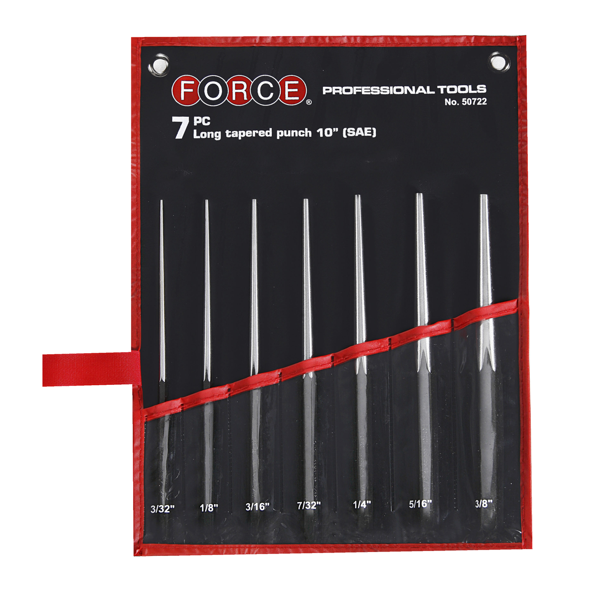 7pc Long tapered punch set (10"L)