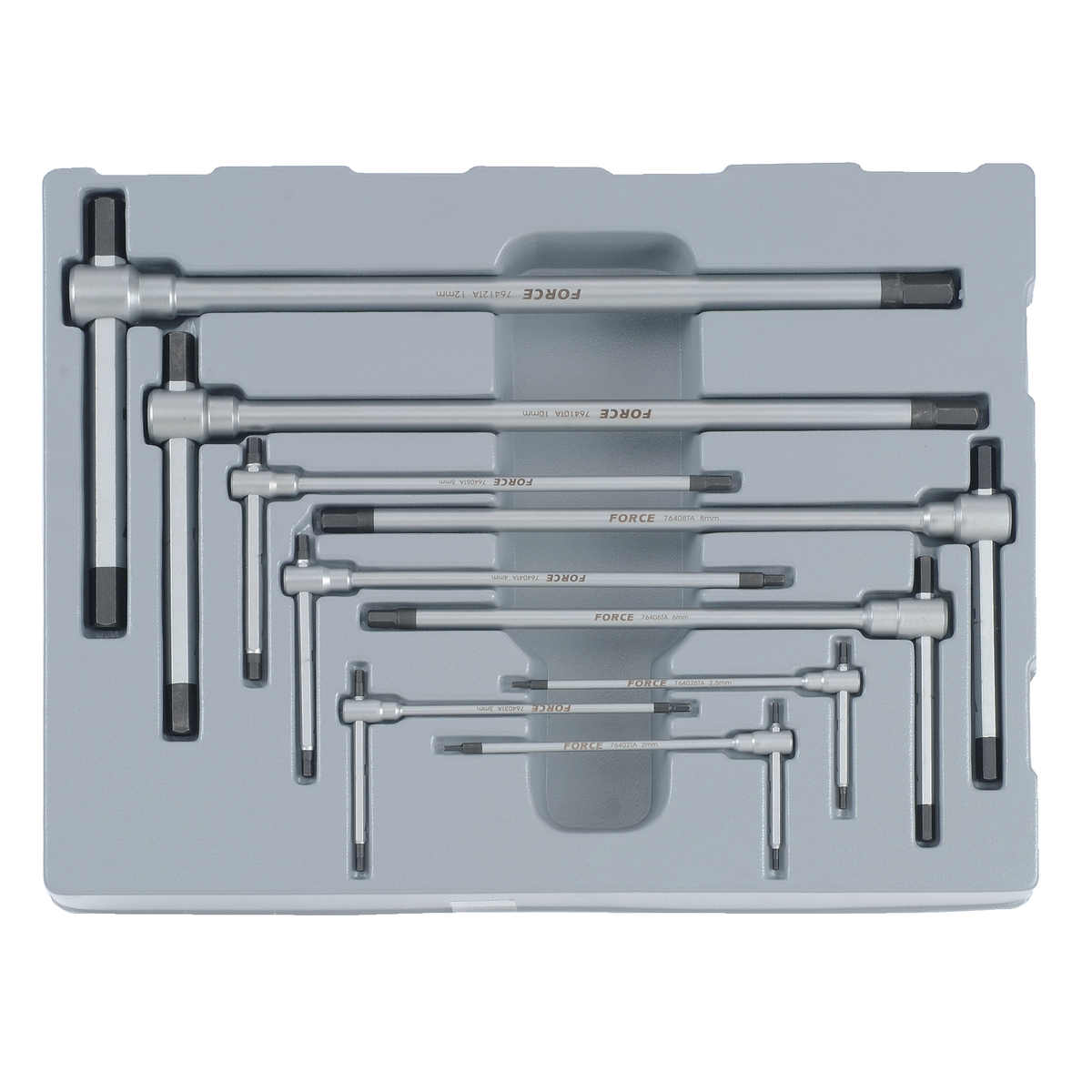 9pc Adjustable 3-way T-shaped hex key set