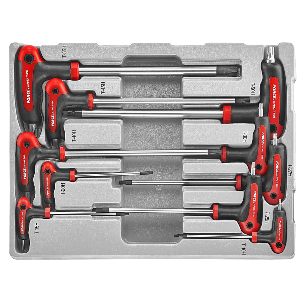 10pc Star & star tamperproof grip key set