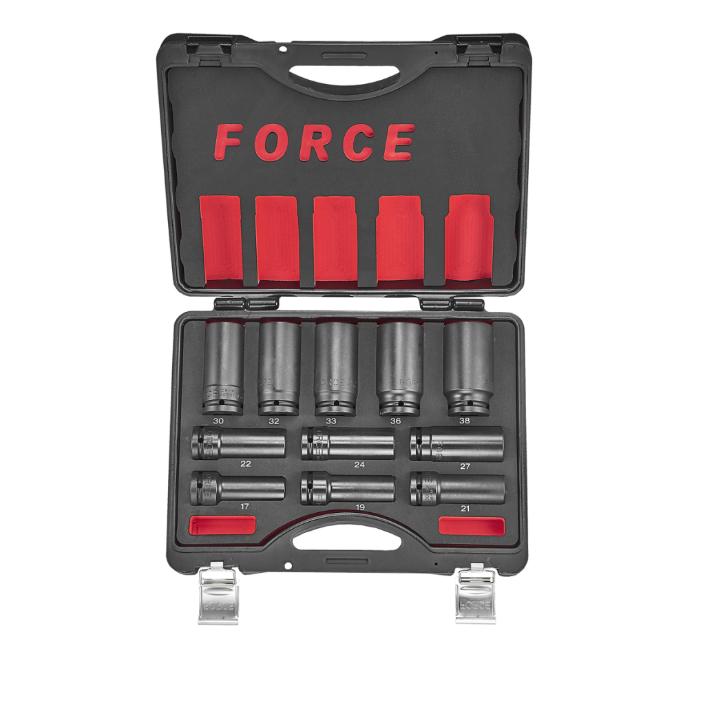 11pc 3/4"DR. 6pt. Flank deep impact socket set