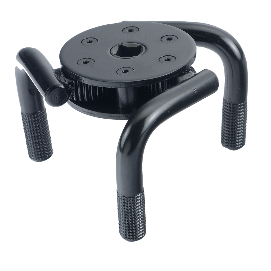 Three-legged oil filter wrench