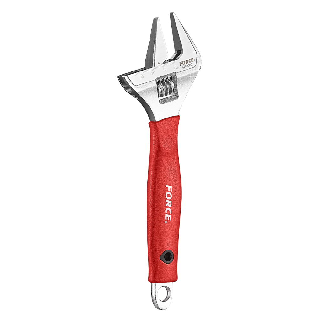 Wide-jaw adjustable wrench